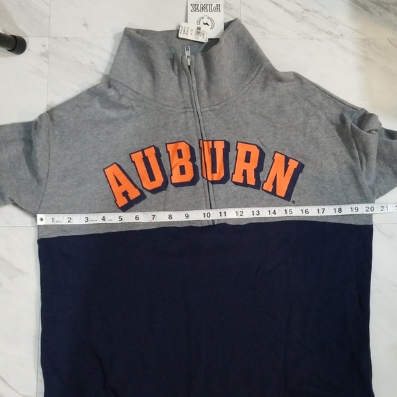 NWT!  PINK VS AUBURN UNIVERSITY TIGERS 1/2 ZIP - Picture 5 of 7